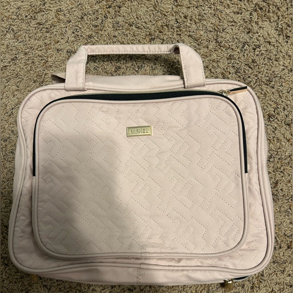 Michele Pink Quilted Cosmetic Bag